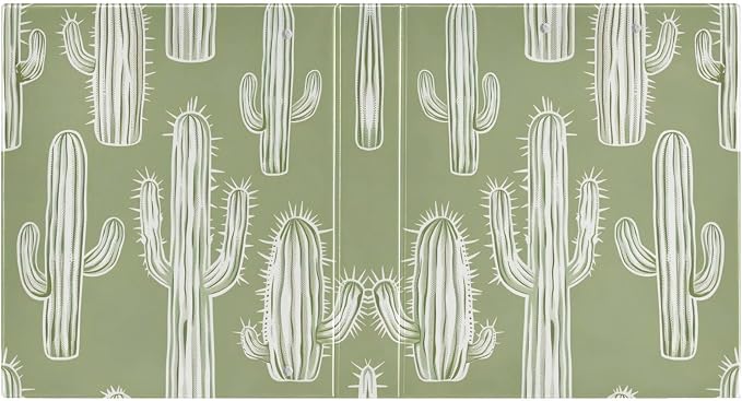 Cactus Pattern 3-Ring Binder 1.5 Inch 1 Pack Round Ring Binder Holds 200 Sheets with 3 Inside Pockets for Office Home Organization