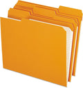 Pendaflex Color File Folders with Interior Grid, Letter Size, Orange, 1/3 Cut, 100/BX (R152 1/3 ORA) | Reverse any folder and the printed interior grid becomes a writing panel. Reinforced tabs, 100 per box, made in the USA.
