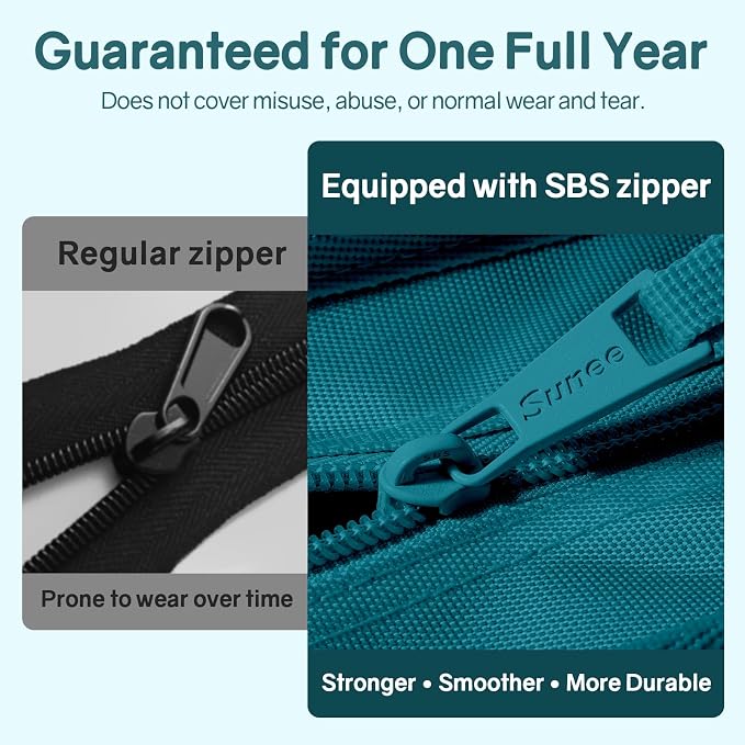 SUNEE Zippered Binder Bag with Handle, 2-Inch 3-Ring O-Ring, 500-Sheet Capacity, Includes Zip Pocket, 5-Tab Expanding File Folder, Multi-Pocket Organizer Binder for Middle School, Dark Teal-Green