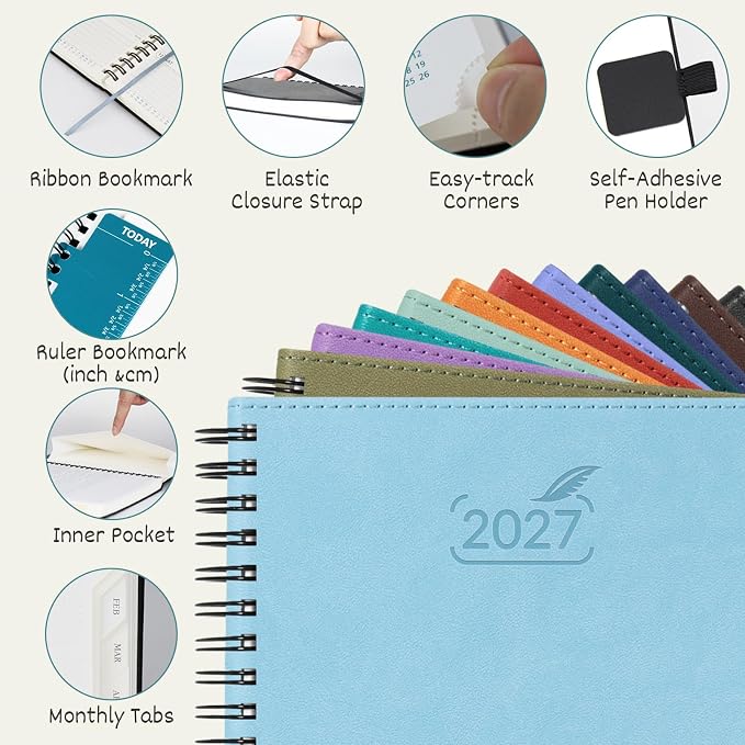 BEZEND 2027 Planner Weekly and Monthly, Daily Calendar Book, Large 8.5"x11"