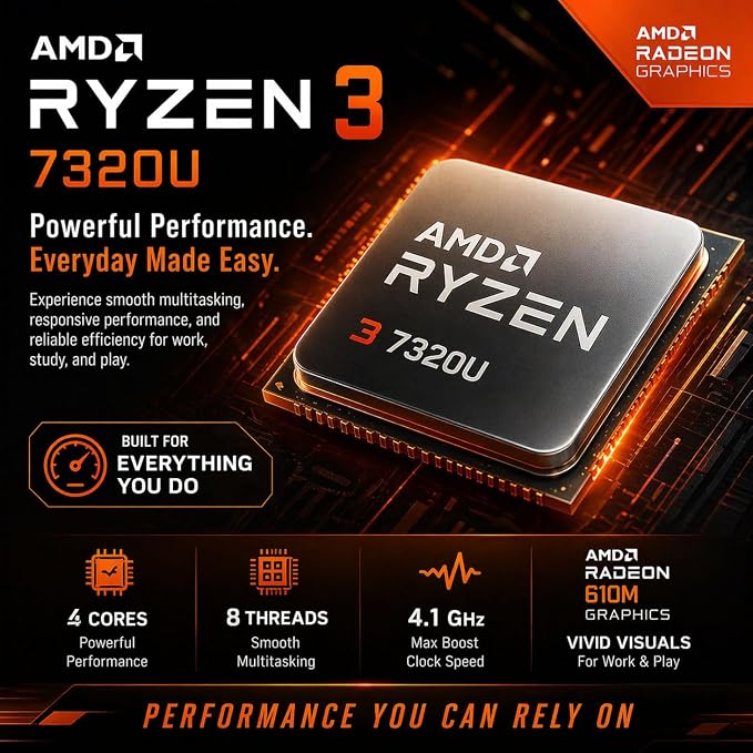 Lenovo V15 Business Laptop 2026 Edition, AMD Ryzen 3 7320U (Beat i7-1065G7), 15.6" FHD Display, 16GB DDR5 RAM, 1TB NVMe SSD, Wi-Fi 6, RJ-45, Dolby Audio, Windows 11 Pro, Black