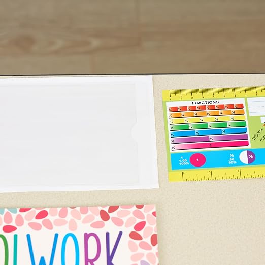 Really Good Stuff 12PK Desktop Helper 12” Self-Adhesive Vinyl Sleeves