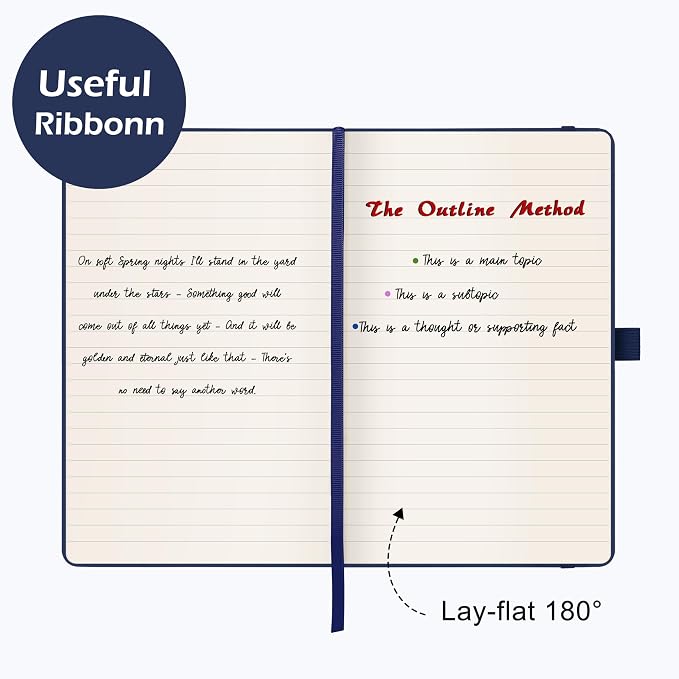 Ruled Notebook/Journal - Classic Lined Journal/Notebook, 5.3'' x 8.26''
