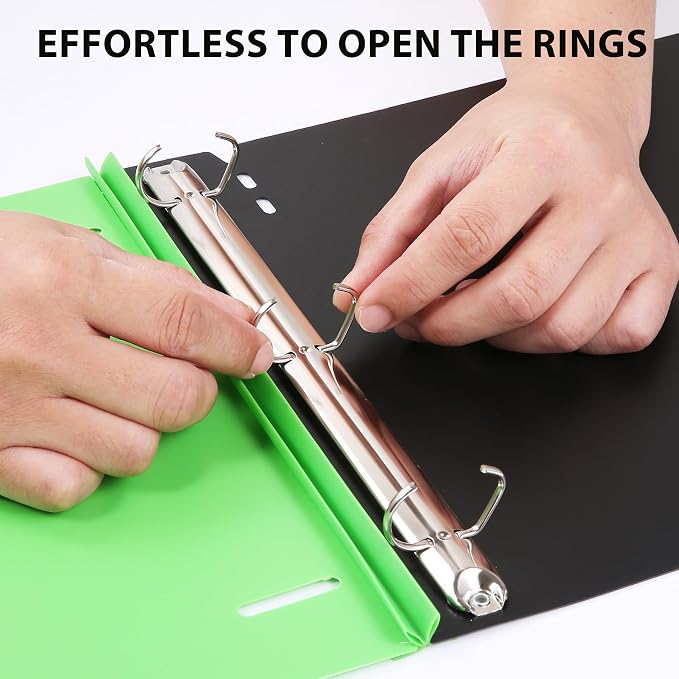 WOT I 4-Pack 1 Inch Telescoping 3 Ring Binder, Expandable Flexible Binder - Patented Design for Easy Portability, Holds 8.5"x11" Paper, Perfect for School, Office&Home Organization