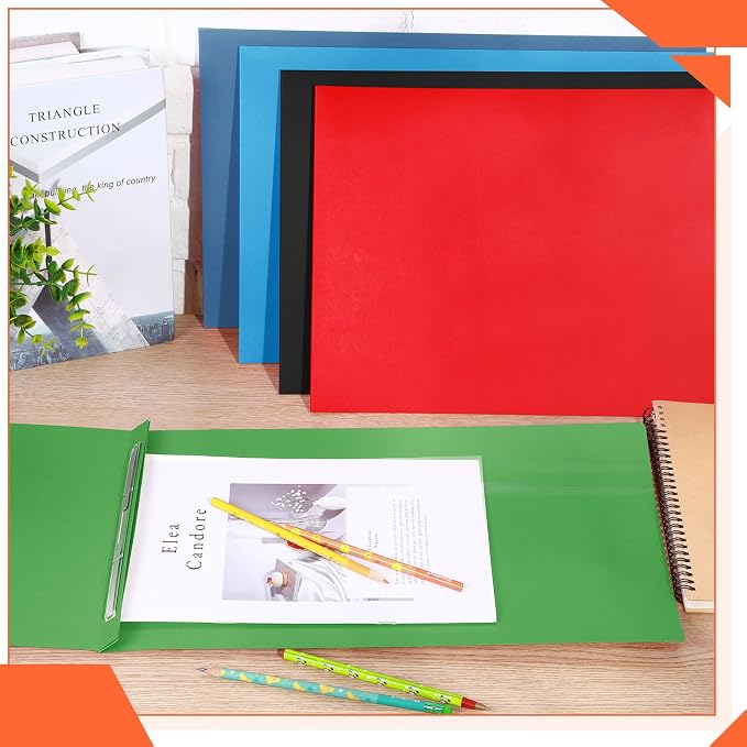 Resurhang 10 Pcs 11x17 Inch Pressboard Report Cover, 3" Capacity Presentation Binder Folder with Metal Prong Paper Fastener to Neatly Bind Reports Proposals Transcripts, Other Documents (Multicolor)