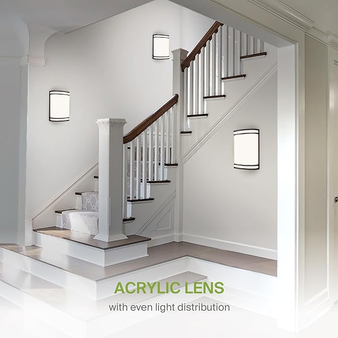 ASD Indoor LED Wall Sconce Lights - 10 Inch 15W Bronze Modern LED Wall Sconces Hardwired - ETL Dimmable 3000K 4000K 5000K Adjustable Sconce Light Fixture for Bedroom, Hallway, 4 Pack