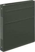 Carstens 1-Inch Heavy Duty 3-Ring Binder - Side Opening, Charcoal Gray, Durable Plastic, Precision No-Gap Rings, Waterproof Cover, No Pockets, Holds 125 Letter Sheets, BPA-Free, Made in USA (8710-3R)