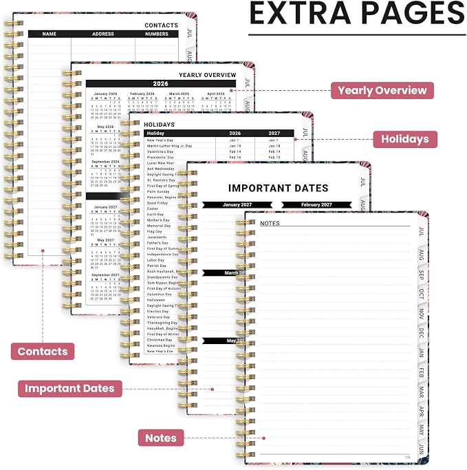 ZOTIA Planner 2026-2027 Weekly & Monthly Calendar Planner Jul 2026-Jun 2027