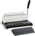 Binditek Binding Machine, Punch 12 Sheets, 450 Sheets, Adjustable Margin | Comb Binding Machine, 19-Hole, Punch 12 Sheet, 145 Sheets, with 100 Pcs 1/2" Comb Spines, for Letter Size, A5 or Smaller Size
