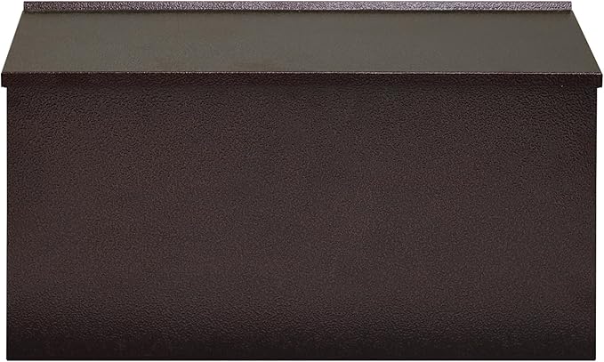 Dalmbox Wall-Mount Mailbox Large Mailbox for Post Rust-Proof Galvanized Steel Box for Outside or Townhouse Horizontal Style, Bronze, 15.7” x 4.3” x 9.4”