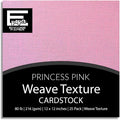 Princess Pink—12x12 Textured Cardstock | 80lb Textured Pink Scrapbook Paper | Premium Cardstock for Cricut Cutting | 25 Sheets