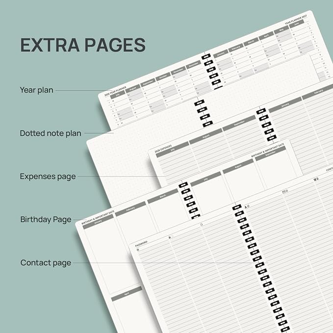 POPRUN 2026-2027 Daily Planner One Page Per Day, 8.5" x 12", Day Planner