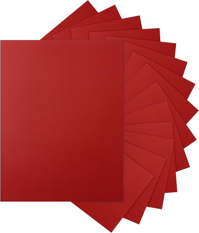 Silunkia 120 Sheets Dark Red Cardstock 8.5 x 11 Craft Paper 92lb | Christmas Red Card stock Printer Paper for Cards Making, Greeting Cards, Wedding, Invitations, Birthday Decorations