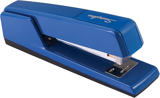 Swingline Stapler, 30 Sheet Capacity, 747 Classic Desktop Stapler, Jam Free, Metal, True Blue (74724)