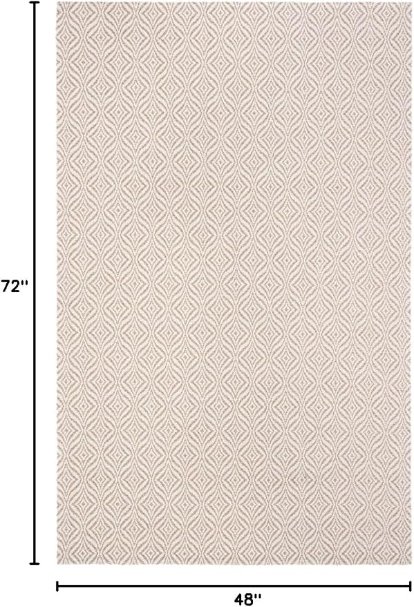 Martha Stewart x SAFAVIEH Area Rug Collection - 4' x 6', Charcoal & Grey, Flat Weave Cotton, Ideal for Living Room, Foyer, Bedroom, Accent Space (MSR403B)