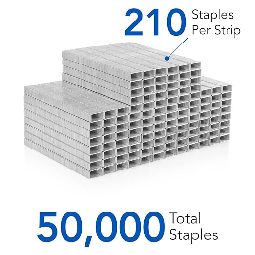 Swingline Staples, Standard Staples for Desktop Staplers, 1/4" Length, 210/Strip, 5000/Box (35111), (Pack of 50)