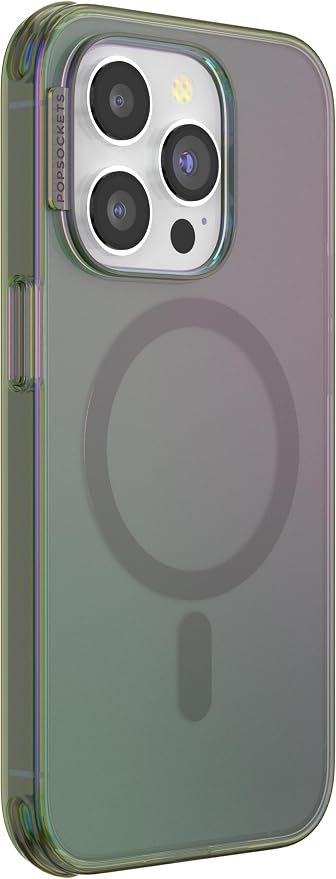 PopSockets iPhone 14 Pro Phone Case with MagSafe- Nightshade | Magnetic, Wireless Charging, Camera & Drop Protection, Green, Teal, Turquoise, iPad, Removable, Popper