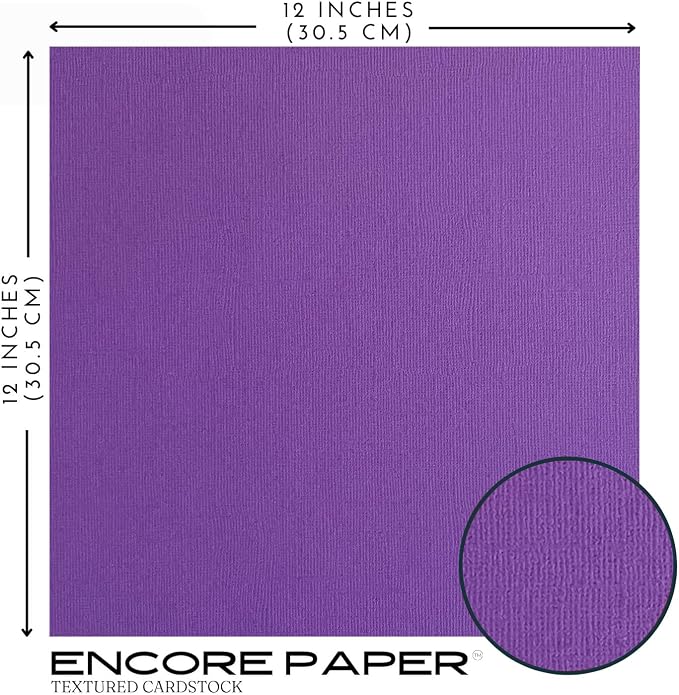 Dutch Iris—12x12 Textured Cardstock | 80lb Textured Purple Scrapbook Paper | Premium Cardstock for Cricut Cutting | 25 Sheets