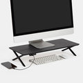 Anji Mountain Monitor Stand - Desktop Organizer & Laptop Riser, Ergonomic Monitor Riser, Space-Saving Monitor Stand for Desk, Durable Construction, Easy Assembly, Ideal for Home & Office,Black