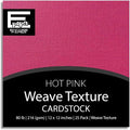 Hot Pink—12x12 Textured Cardstock | 80lb Textured Pink Scrapbook Paper | Premium Cardstock for Cricut Cutting | 25 Sheets