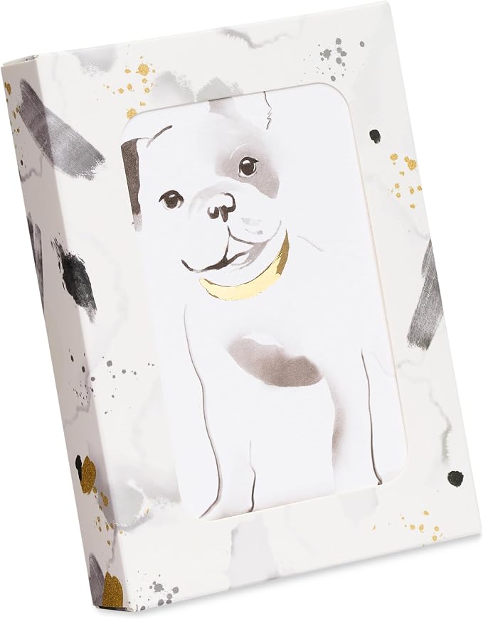 Papyrus Blank Cards with Envelopes, Frenchie (12 count)