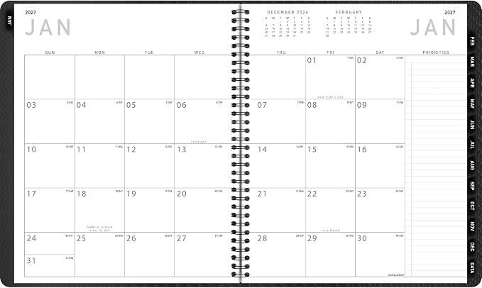 AT-A-GLANCE 2027 Planner, Monthly, 9" x 11", Contemporary, Charcoal (70260X4527)