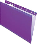 Pendaflex Reinforced Hanging File Folders, Legal Size, Violet, 1/5 Cut, 25/BX (4153 1/5 VIO)