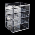4-Tier Transparent Storage Organizer,11.81x9.84x15.75 inches | Clear Acrylic Display Case, Dustproof Protection for Figures and Collectibles,Magnetic Door