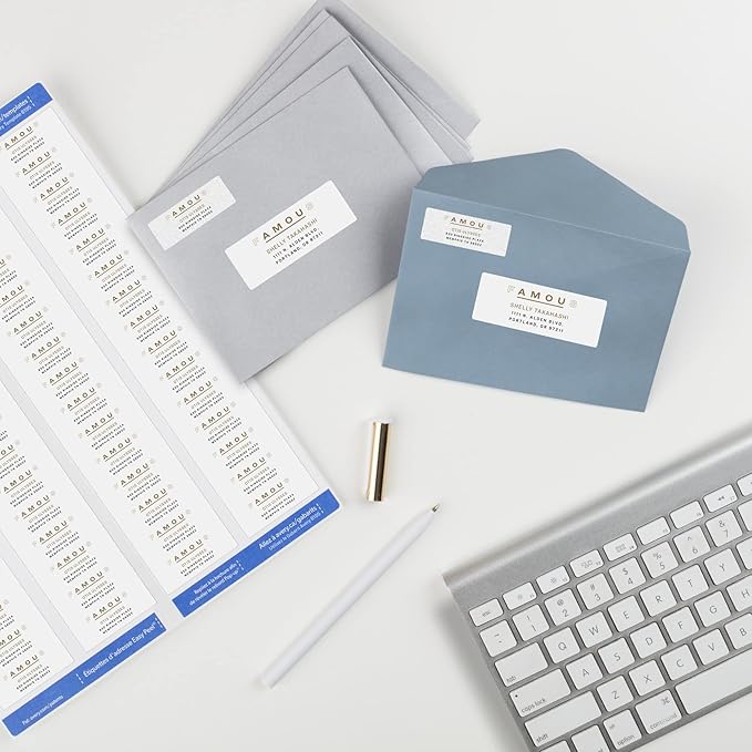 Avery Printable Return Address Labels, Sure Feed Technology, 2/3" x 1-3/4", White, 1,500 Blank Mailing Labels (08195)