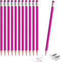 12 PCS Pink Pencils with Eraser, Pre-Sharpened HB Pencils for Writing & Drawing, School Supplies for Kids Homework, Tests, Art Crafts & Teacher Grading (Pink)