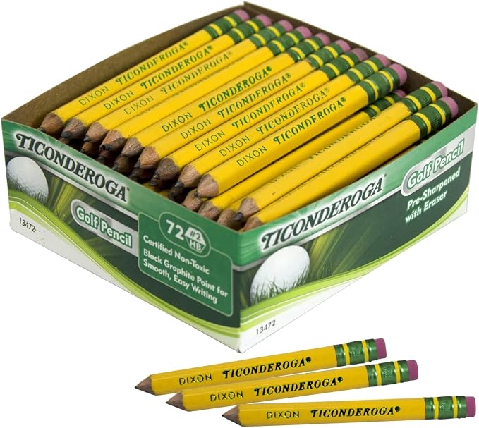 Ticonderoga My First Tri-Write Wood-Cased Pencils (36 Count) Golf Wood-Cased Pencils (72 Count)
