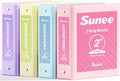 SUNEE 3 Ring Binders 2 Inch 4 Pack, Clear View Binder Three Ring PVC-Free (Fit 8.5x11 Inches) for School or Office Supplies, Assorted Pastel