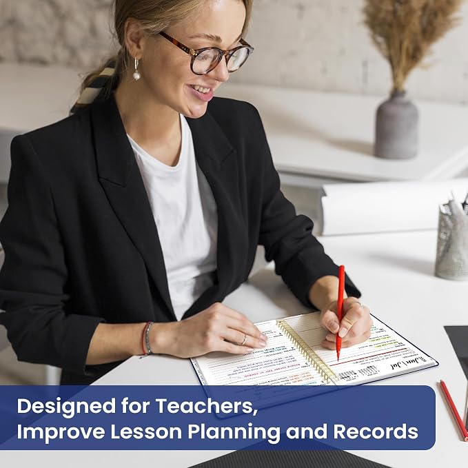Taja Planner 2026-2027, Jul 2026-Jun 2027 Monthly & Weekly Calendar Planner | 6.3" x 8.5", Hardcover Academic Calendar, Teacher Student Agenda Book with Tabs, School Office Supplies, Lavish Bloom