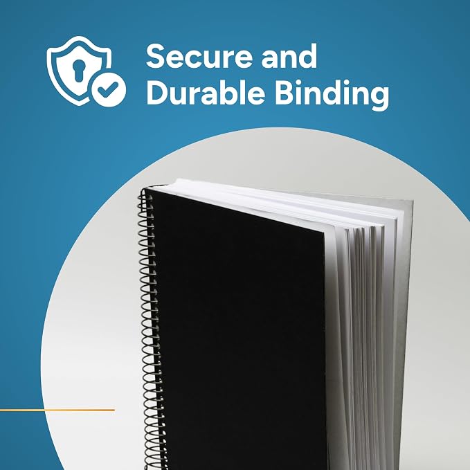 Spiral Plastic Coil-Box of 100 11/16" (18mm) Professional Grade Binding Coil-Versatile and Durable Plastic Binding- Binding Solution for Presentations Manuals Reports Booklets (Black)