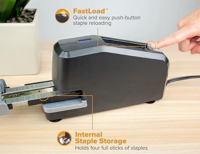 Bostitch Impulse Drive,30 Sheet Electric Stapler,No Jam Technology,Easy Reload,Black, (Pack of 6)