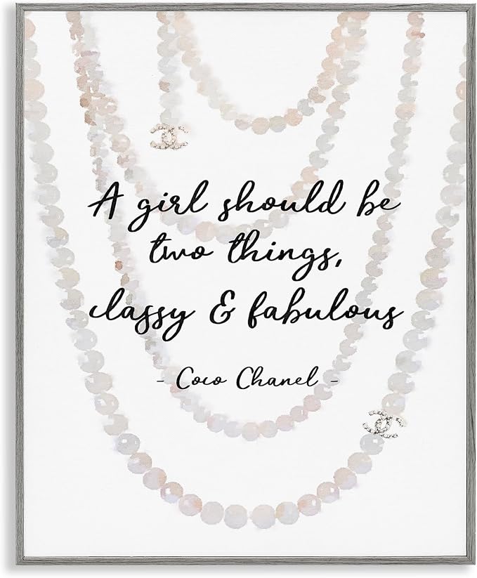 Stupell Industries 'Classy & Fabulous Fashion Quote', Framed Giclee Art, Gray, 16 x 20 Inches, Easy to Hang and Sturdy, Made in USA, by Amanda Greenwood