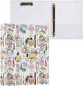 French Perfume Binder 1.5 Inch Binder with Clipboard&Pockets, Paris Perfume Hardcover Binders 3 Ring, Heavy Duty Large File Folder for Office School Supplies - Holds 200 Sheets