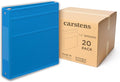 Carstens 1.5-Inch Heavy Duty 3-Ring Binder - Side Opening, Pool Blue, Durable Plastic, No-Gap Rings, Waterproof Cover No Pockets, Holds 250 US Letter Sheets, BPA-Free, Made in USA (1541-3R) Case of 20