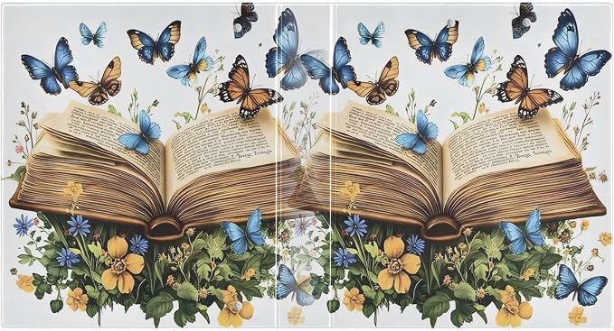 Butterfly Book 3 Ring Binder with 2 Interior Pockets 1.5 inch Binders 3 Ring Heavy Duty Fit 8.5" x 11" Letter Size for Office School, 2 Pack