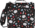Nurse Print Zipper Binder File Organizer Bag 3 D-Ring | with Shoulder Strap, Holds 500 Sheets & 14in Laptop, 3 Ring Binder for Office Supplies