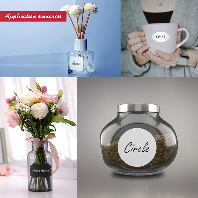 AHEADGOODS Custom Stickers - Personalized Labels with Custom Design, Watercolor Style, 100 Rectangular Labels (1.5"x1")