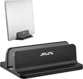 JARLINK Vertical Laptop Stand, Adjustable Aluminum Desktop Holder, Black | Vertical Laptop Holder Fits up to 17.3" Notebooks, Space-saving Desktop Organizer for MacBook, Surface, Dell & Gaming Laptops