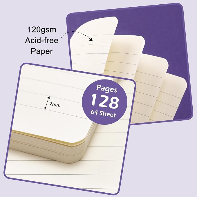 Ruled Notebook/Journal - Classic Lined Journal/Notebook, 5.3'' x 8.26''