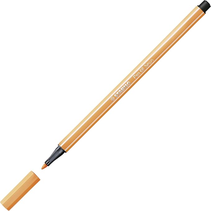 STABILO - Pen 68 & point 88 - Premium Felt Tip Pen & Fineliner - Pack of 10 - Assorted Neon colors