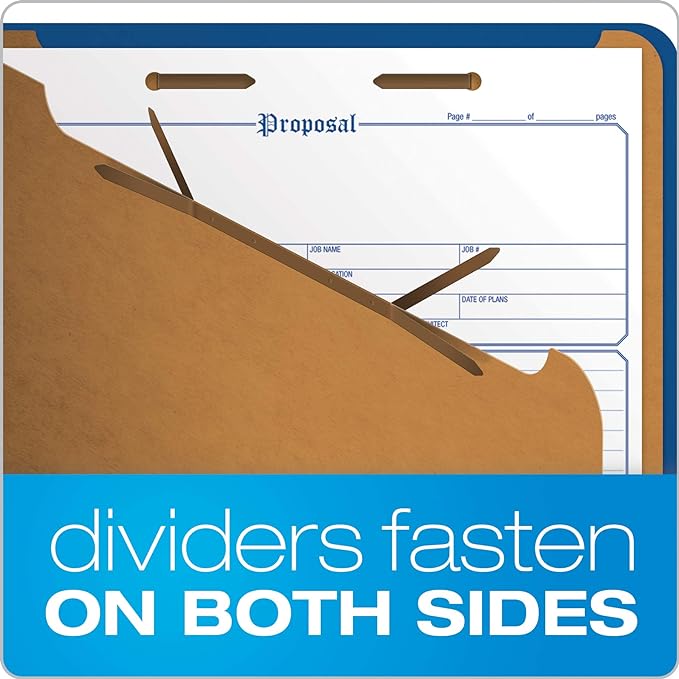 Pendaflex Classification File Folders, 1 Divider, Durable File Organizer for Home, School or Office, Letter-Size Folders for Files, Paper Organizer, Durable Prongs, (B006NVMJCC) (Pack of 5)