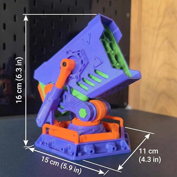 Creative Pen Holder,‌Military Style 3D Printed Pen Holder - Adjustable Click-Lock Desktop Organizer, Battlefield Mech Model Utility Ornament, PETG Material, EVA-00 PROTOTYPE