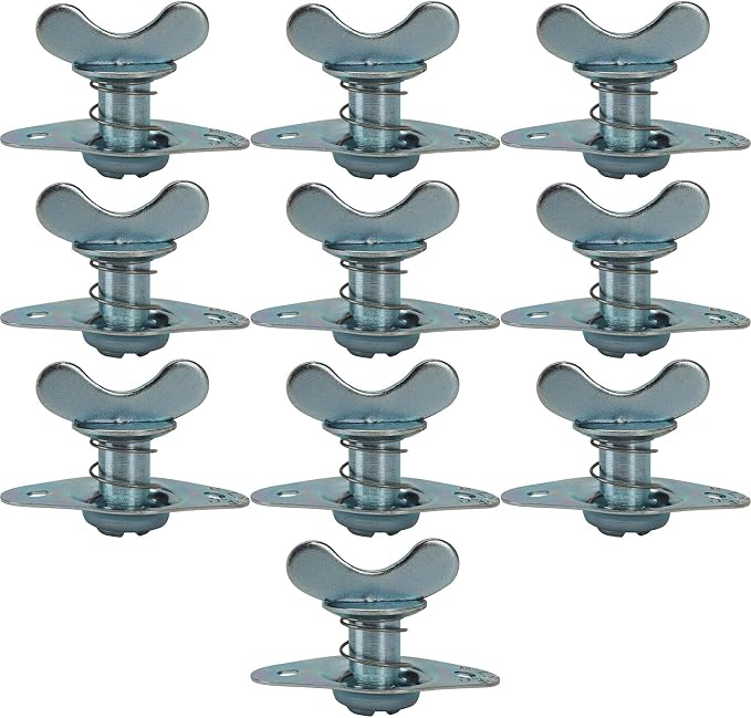 Butterfly Self-Ejecting Quarter Turn Fasteners, .700 In Grip, Pack/10