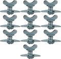 Butterfly Self-Ejecting Quarter Turn Fasteners, .700 In Grip, Pack/10