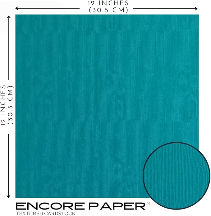 Capri Cove—12x12 Textured Cardstock | 80lb Textured Teal Blue Scrapbook Paper | Premium Cardstock for Cricut Cutting | 25 Sheets