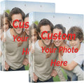 Custom Binder Personalized with Phone 3 Ring Binder with 2 Interior Pockets and Clipboard 1.5 inch Binders 3 Ring Heavy Duty Fit 8.5" x 11" Letter Size for Office School, 2 Pack